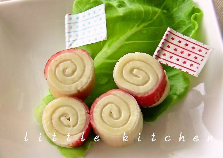 Recipe of Quick A Cute Bento Item: Crabstick and Cheese Rolls