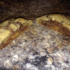 A picture of brown butter sea salt chocolate chip cookies stuffed with nutella and dulce de leche.