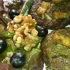 A picture of Sig's Courgette, Lentil & Tofu Fishcake.