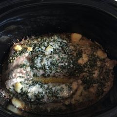 A picture of Roast Pork Neck In Slow Cooker.