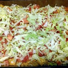 A picture of Taco dorito chicken casserole.