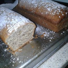 A picture of Delicious banana bread.