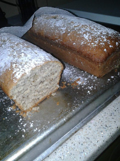 A picture of Delicious banana bread.