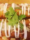 Shredded Pork Mole Enchilladas