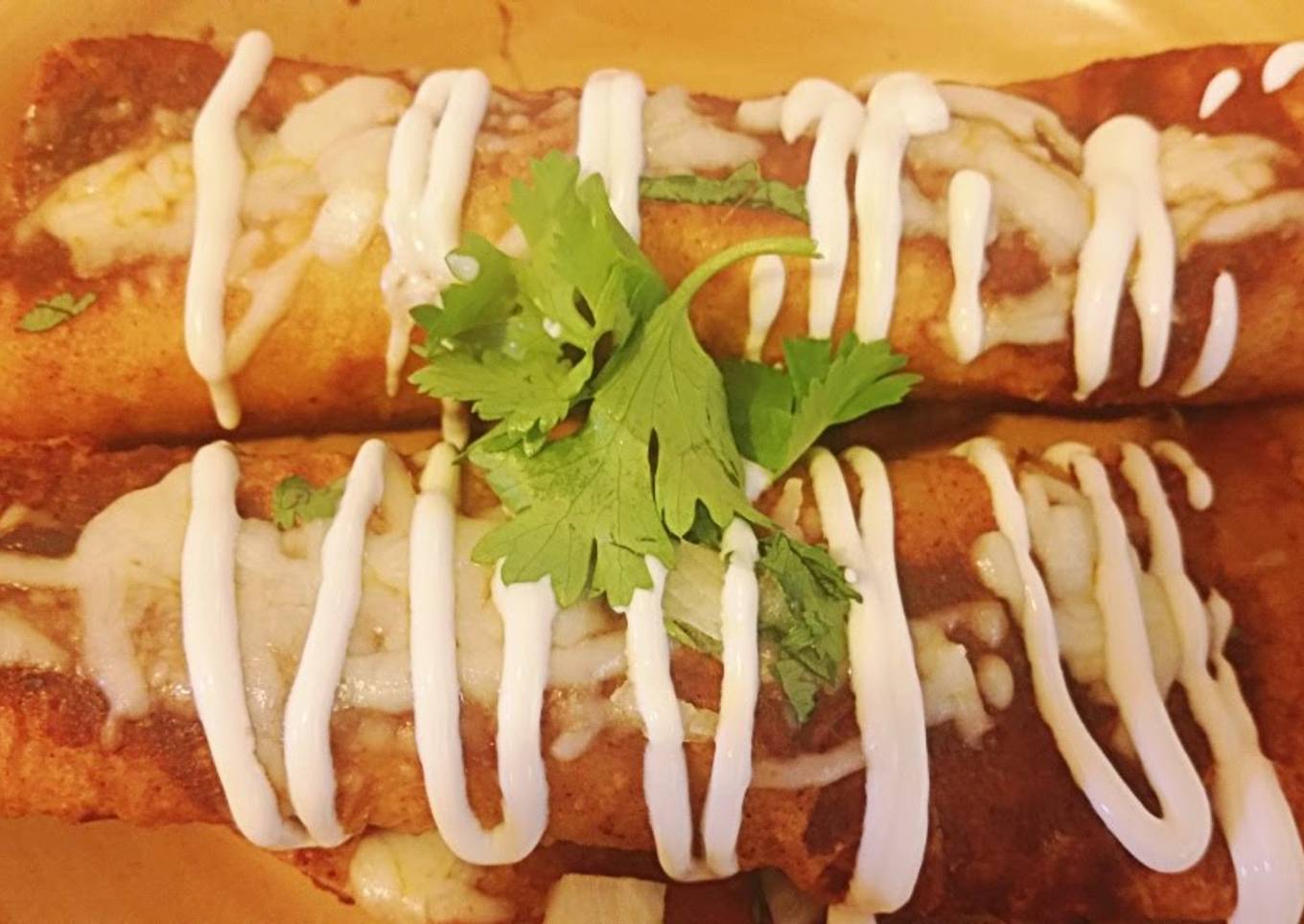 Shredded Pork Mole Enchilladas