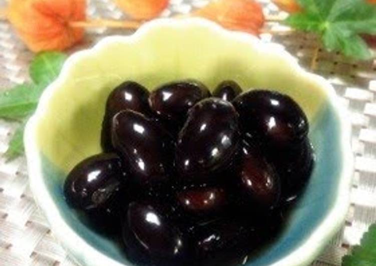 Steps to Prepare Award-winning For Your New Year&#39;s Feast! Plump, Ever-Popular Sweetened &#39;Kuromame&#39; Black Soybeans