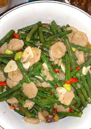 Foto resep Tumis kacang panjang bakso pete