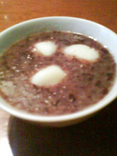 A picture of Mock Shiruko! With Kidney Beans.