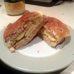 Banana and white choc tea cake A picture of Banana and white choc tea cake.