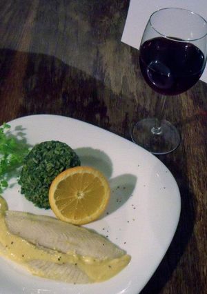 Spenótos rizottó recept, narancsos-joghurtos hallal recept fotója