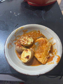 Una foto de Bacalao a la Vizcaína