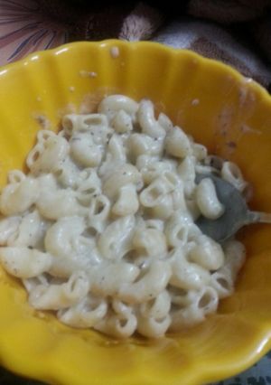 A picture of Instant white sauce macaroni.