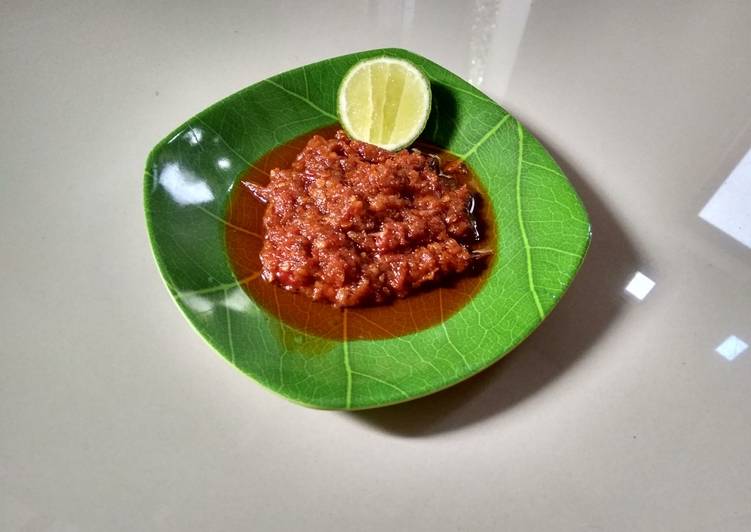 Proses memasak Sambal Sarden Pedas yang Lezat Sekali