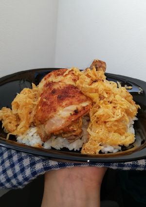 Sült csirkecomb káposztásan.😋 recept fotója