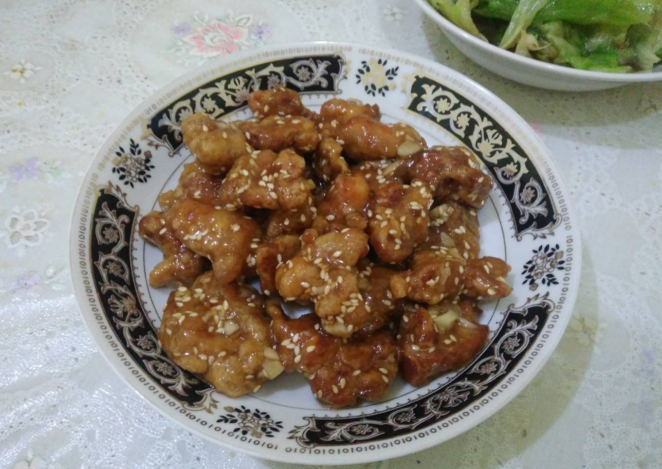 Ayam krispi wijen madu (honey sesame fried chicken)