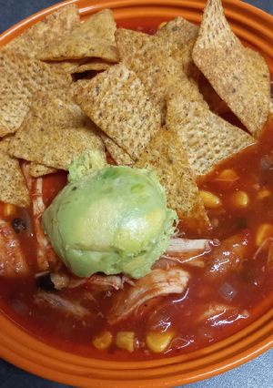 A picture of Chicken and Tortilla Soup.