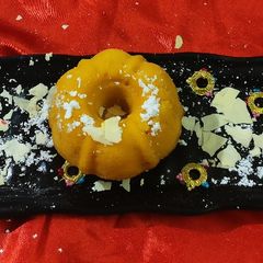 A picture of Mango chocolate cake.