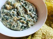 A picture of chicken spinach artichoke