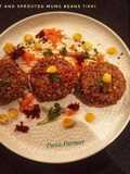Kodo millet And Sprouted Mung Beans Tikki