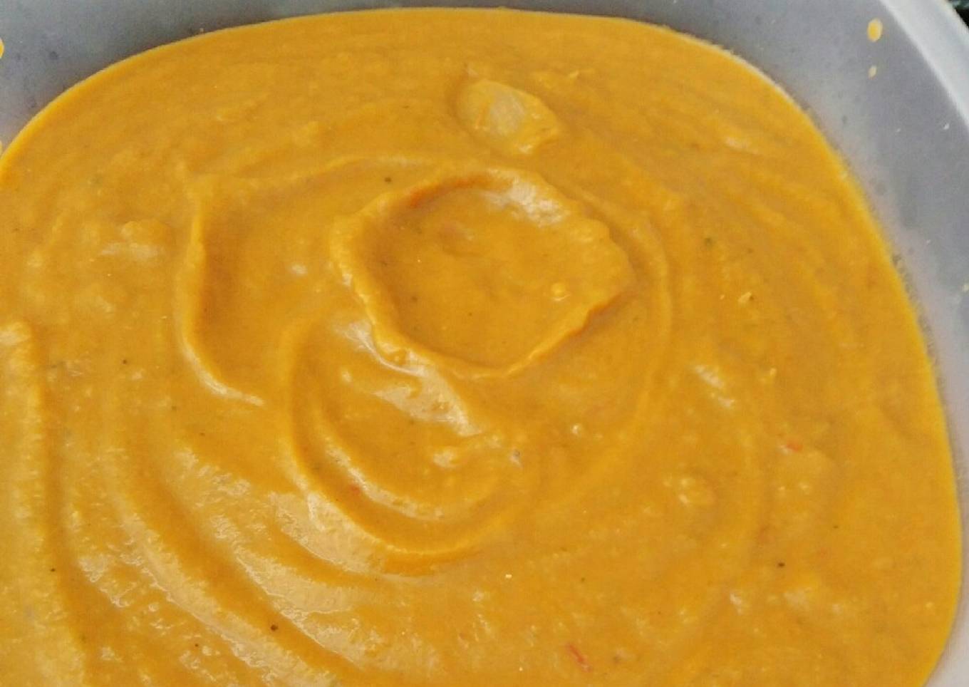 Puré de verdura con curry