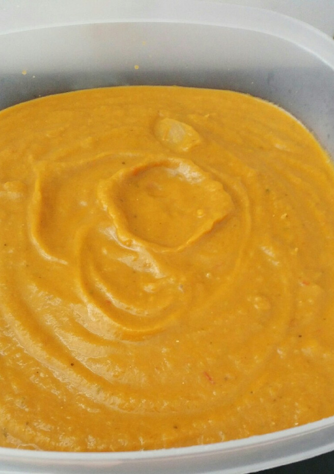 Una foto de Puré de verdura con curry