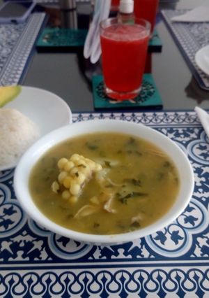 Una foto de Ajiaco de arracacha