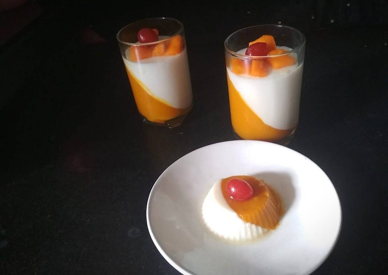Mango Vanilla milk pudding