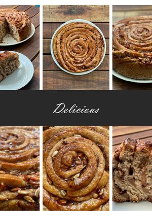 Una foto de Tarta espiral de manzanas delicioso 🍎❤👩🍳