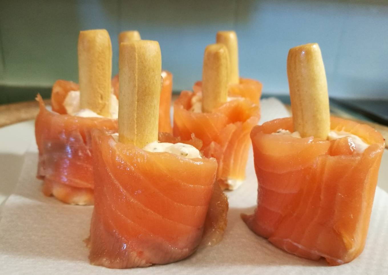 Piruletas de salmón