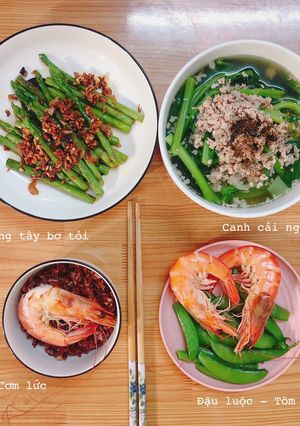 Hình của món Eat clean cho bữa tối.
