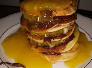 صورة لوصفة بانكيك بالبرتقال والنوتيلا طعم روووعة ☺ 😋 😋