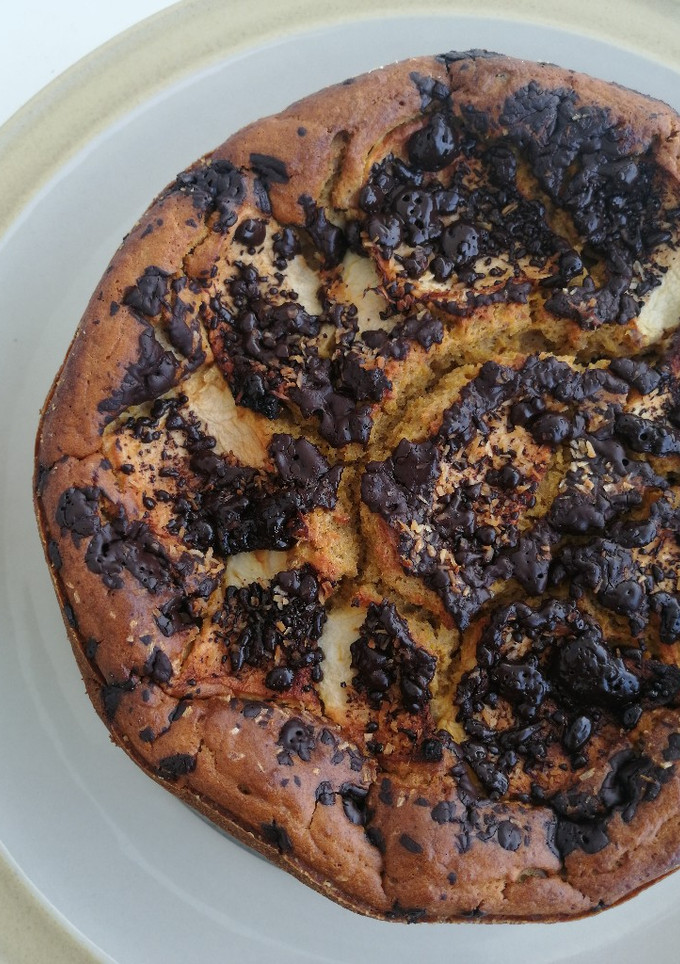 Una foto de Bizcocho de avena, calabaza y manzana