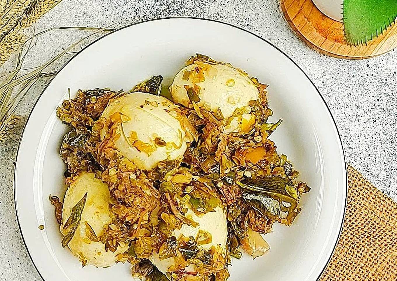 Balado telur ayam cabe ijo