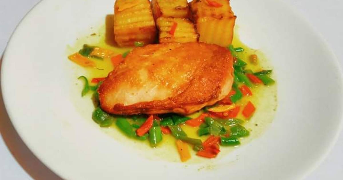Grilled Chicken and Potato Fondant Recipe by Slyvin Opara Sylvester