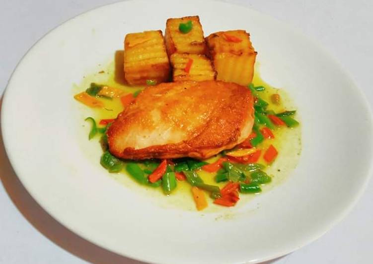 Recipe of Ultimate Grilled Chicken and Potato Fondant