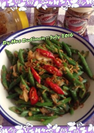 Foto resep Tumis sambal ikan peda kacang panjang