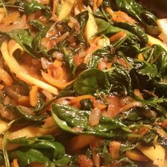 A picture of Saute Greens w/ Mango.