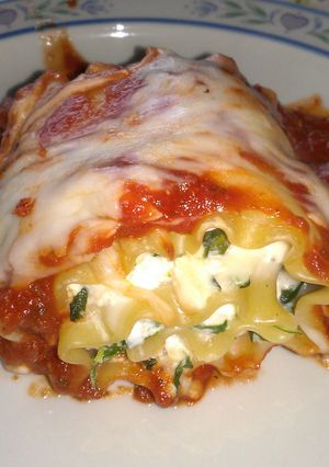 A picture of Spinach Lasagna Roll - Ups.
