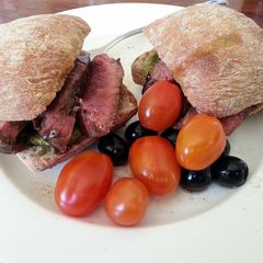 A picture of Beef Pesto Sandwich.