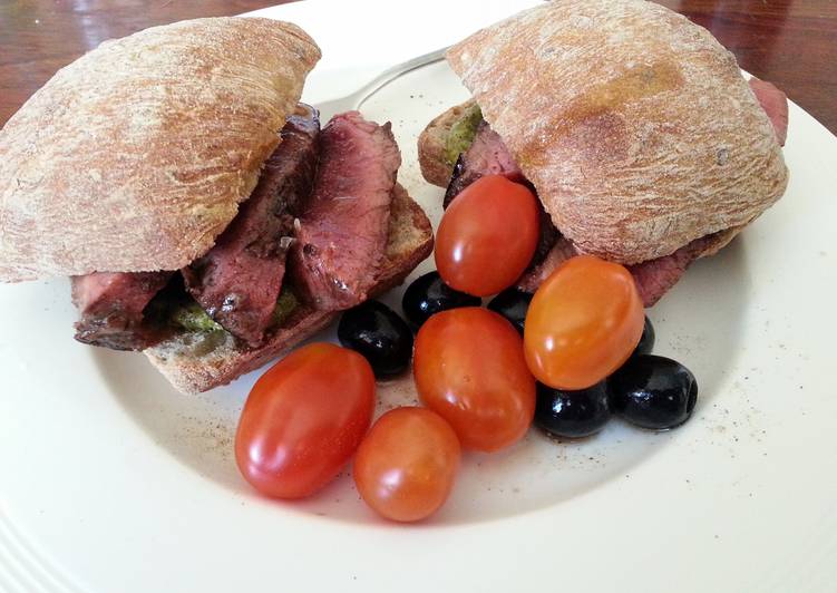 Beef Pesto Sandwich
