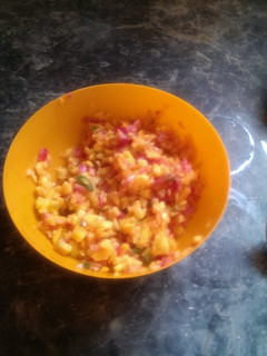 A picture of Mango salsa.