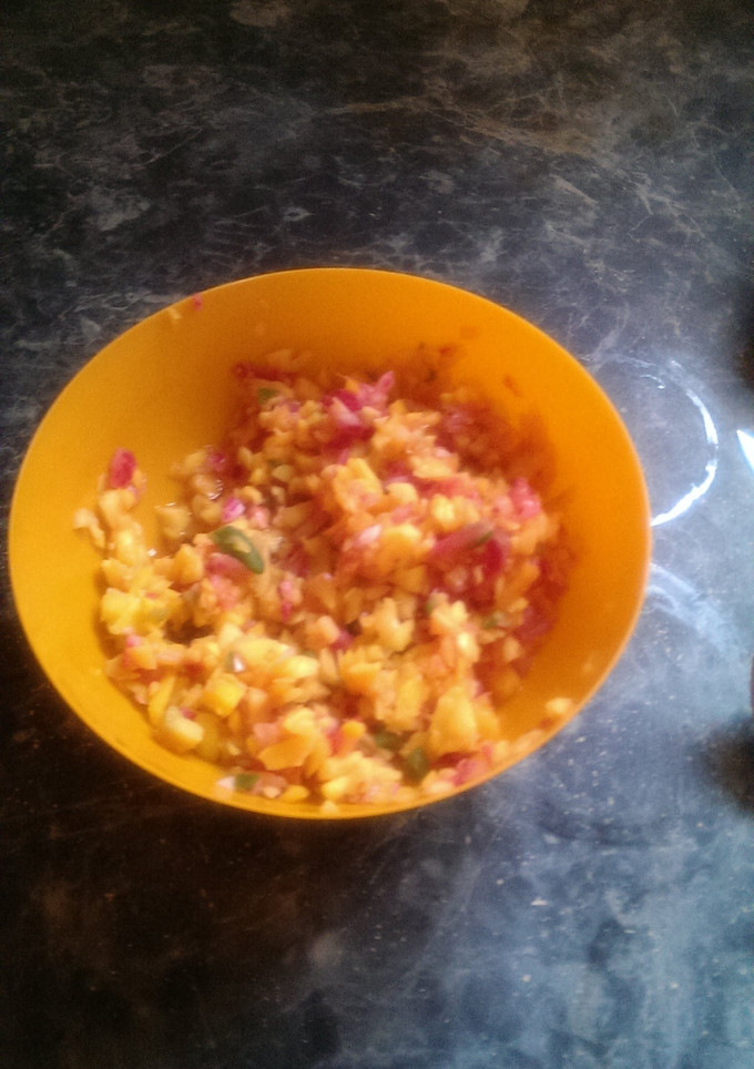 A picture of Mango salsa.