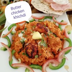 Butter chicken khichdi A picture of Butter chicken khichdi.