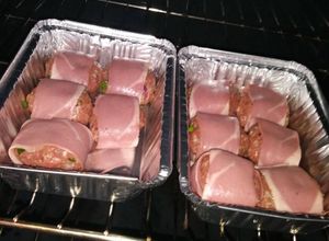 Una foto de Albóndigas con tocino rellenas de mozzarella