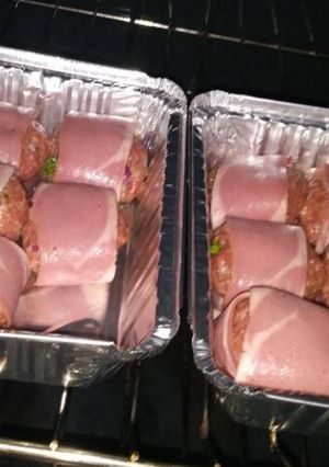 Una foto de Albóndigas con tocino rellenas de mozzarella