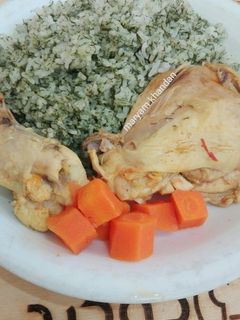 عکسی از دستور شوید پلو با مرغ