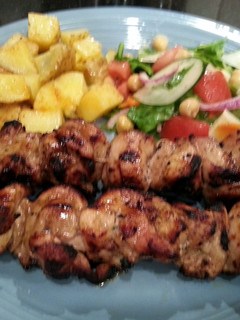 A picture of Grilled Skewered Chicken.