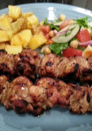 A picture of Grilled Skewered Chicken.