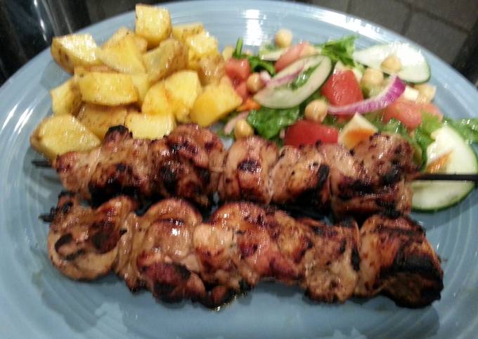 Simple Way to Prepare Ultimate Grilled Skewered Chicken