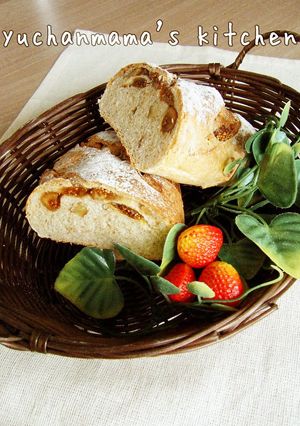 A picture of Fig and Walnut Whole Wheat Bread.